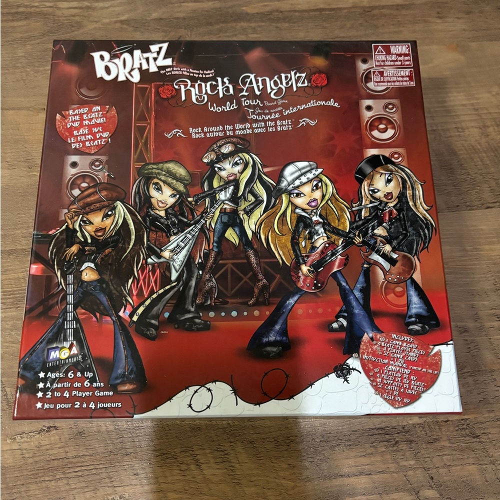 Bratz Rock Angelz World Tour Board Game USED
